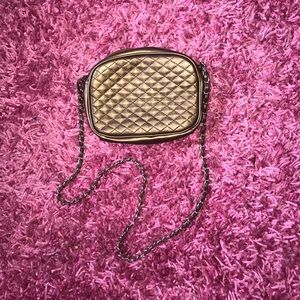 Bronze leather chain bag